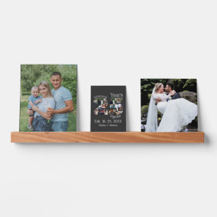 Custom 25th wedding anniversary photo collage picture ledge