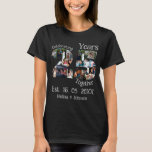 Custom 25th wedding anniversary photo collage T-Shirt<br><div class="desc">Custom 25th wedding anniversary photo collage. Personalize this twenty five years silver jubilee wedding anniversary with your photos and names.</div>