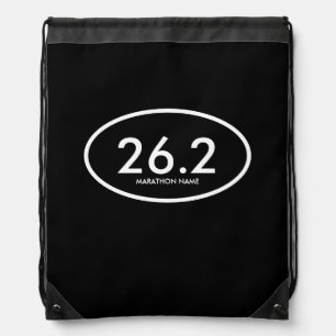 Custom 26.2 Marathon Drawstring Bag