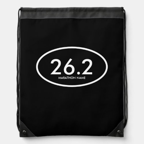 Custom 26.2 Marathon Drawstring Bag