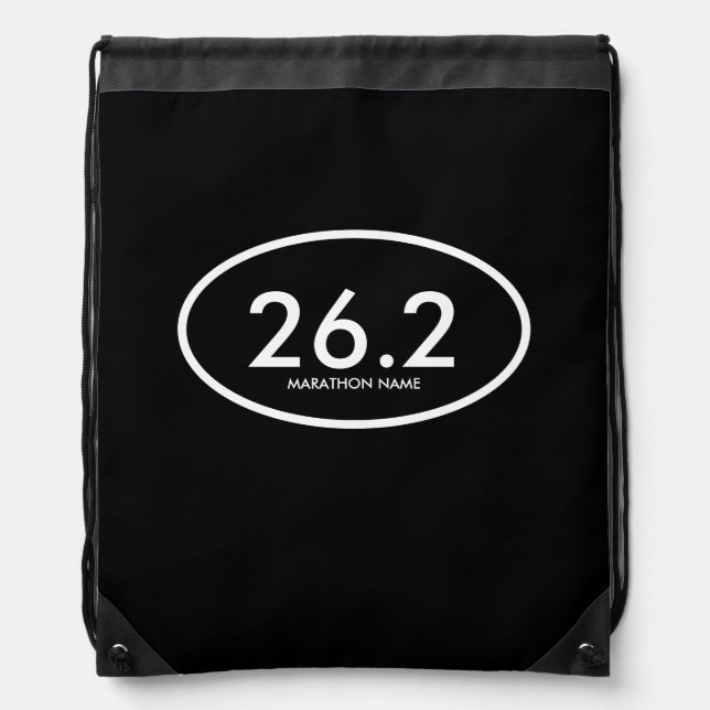 Custom 26.2 Marathon Drawstring Bag (Front)
