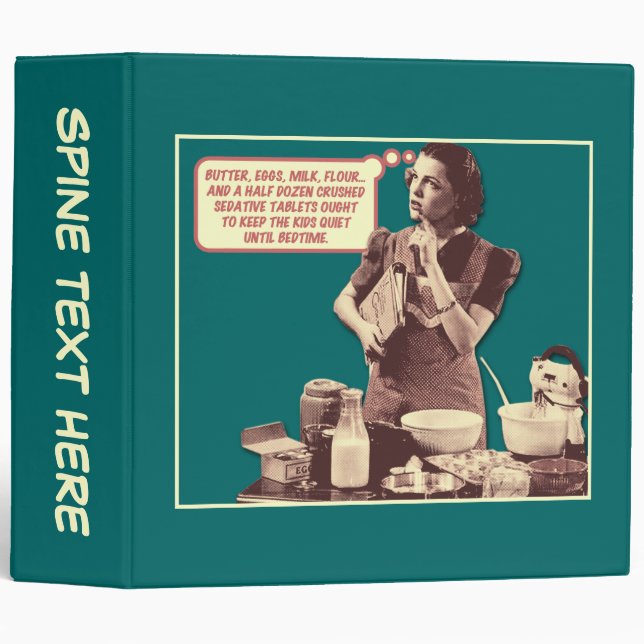 Custom 2" Binder - Sleepytime Cake Retro Mom (Front/Spine)