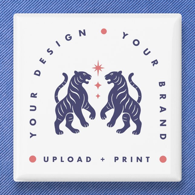 Custom 2" Button | Design Upload Square Buttons (Upload your artwork and turn this button into custom merch, branding, or a stylish gift)