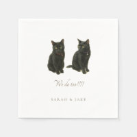 Custom 2 Cats Wedding Napkins