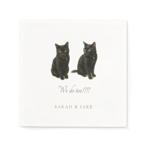 Custom 2 Cats Wedding Napkins
