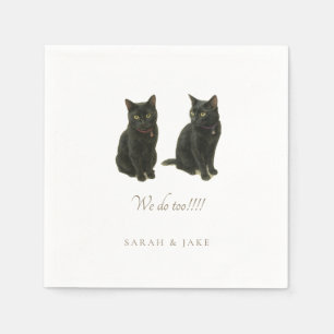 Custom 2 Cats Wedding Napkins
