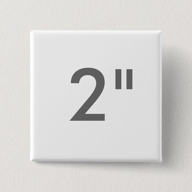 Custom 2" Inch Square Badge Blank Template Button (Front)
