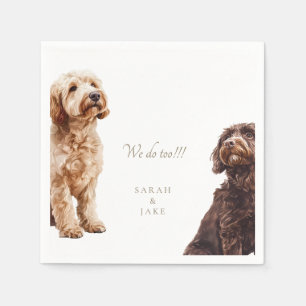 Custom 2 Pet Doodle Wedding II Napkins