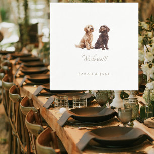 Custom 2 Pet Doodle Wedding Napkins 
