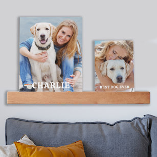 Custom 2 Pet Photo Personalized Dog Lover Picture Ledge