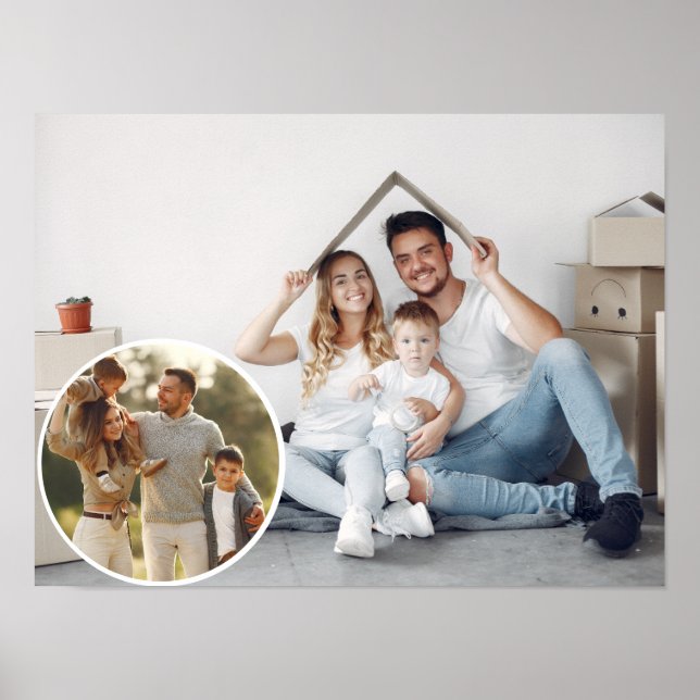 Custom 2 Photo Collage  Poster (Front)