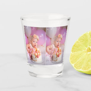 Custom 2 Photo Collage Shot Glass