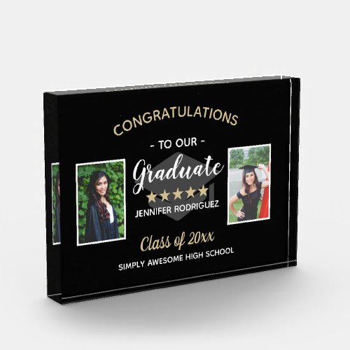 Custom 2 Photo Congratulations Graduate Graduation