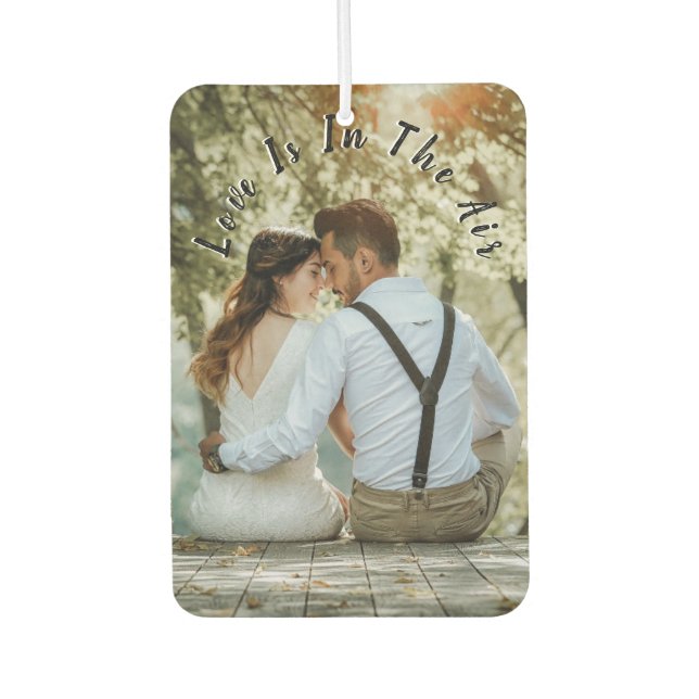 Custom 2 Photo Couple Car Air Freshener (Front)