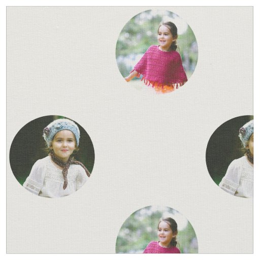 Custom 2 Photo Dot Print Fabric