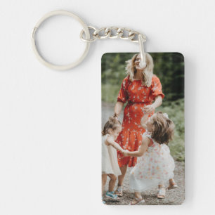 Custom 2 Photo Double Sided Keychain
