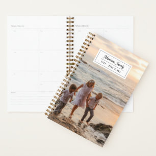 Custom 2 Photo Family Monthly Weekly Calendar 2027 Planner