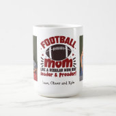 Custom 2 Photo Football Mom Mug | Zazzle