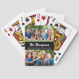 Custom 2 Photo Making Memories Family Poker Cards