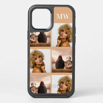 Custom 2 Photo Monogram Pattern Diy Initials Woman Otterbox Symmetry Iphone 12 Case by mensgifts at Zazzle