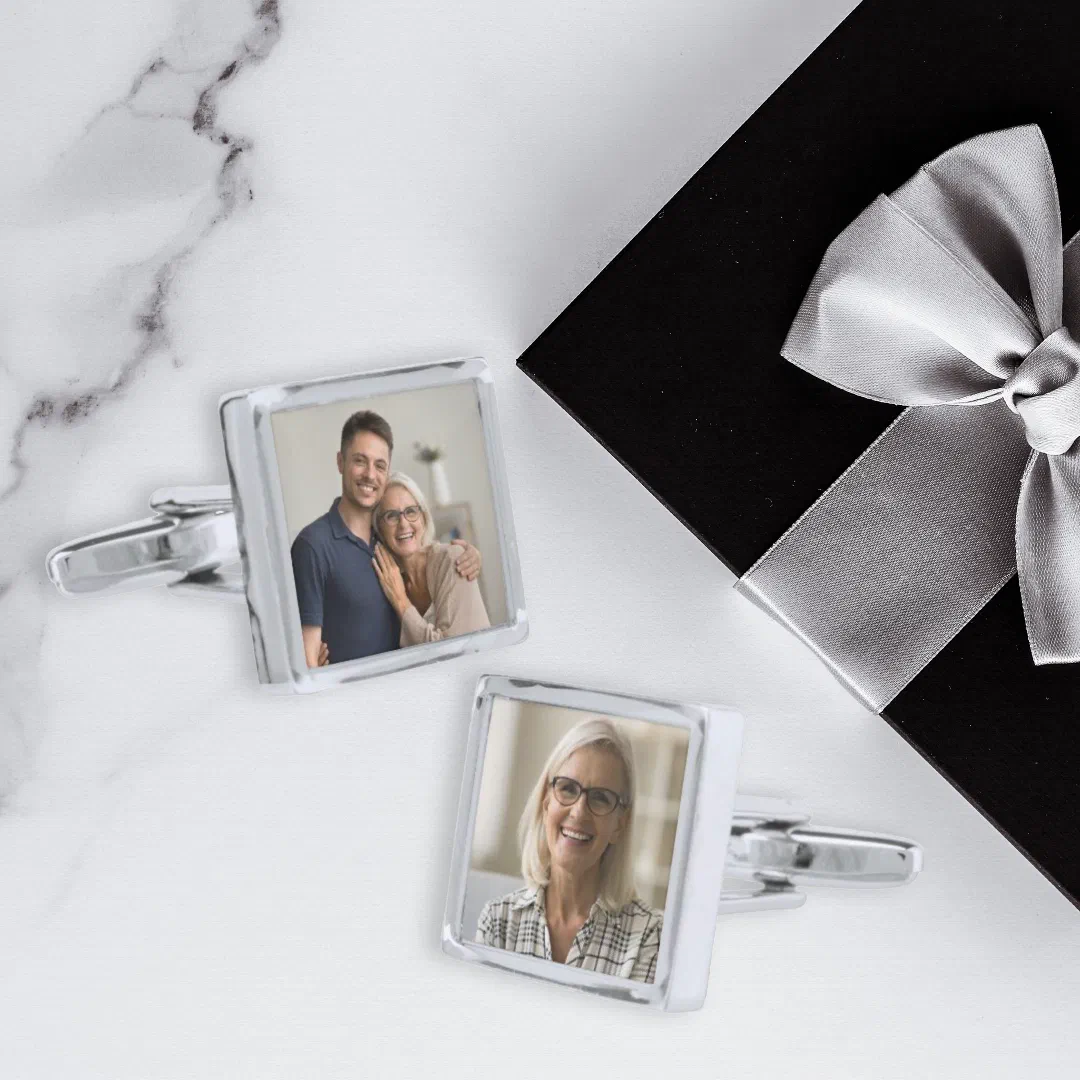 Custom 2 Photo Mother and Son Memorial Cufflinks (Creator Uploaded)