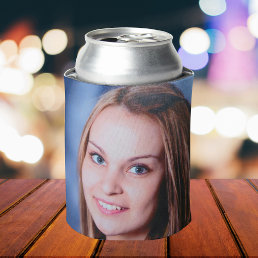 Custom 2 Photo Personalized Double Sided Can Cooler