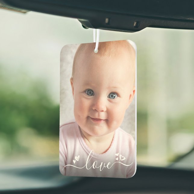 Custom 2 Photo Personalized Love Script Modern Air Freshener (Creator Uploaded)