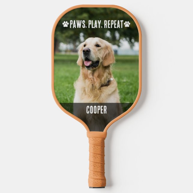 Custom 2 Photo Pet Dog Pickleball Paddle (Front)