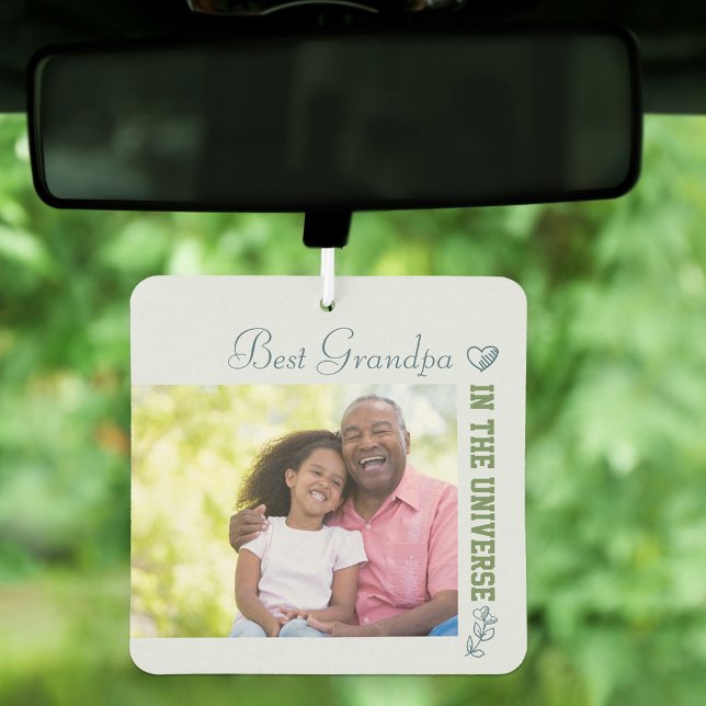 Custom 2 Photos - Best Grandpa in the Universe Air Freshener (Creator Uploaded)