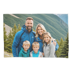 Custom 2 Photos Family Pillow Case