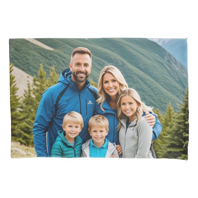 Custom 2 Photos Family Pillow Case (Front)