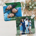 Custom 2 Photos Modern Cute Personalized Family Keychain<br><div class="desc">Introducing our Double-Sided Photo Keychain, a perfect blend of sentiment and style designed to keep your cherished memories close at hand. Whether it's a snapshot of your family, kids, or beloved pets, this keychain is an ideal way to personalize your everyday carry with moments that matter. Two Photos Capacity: Showcase...</div>