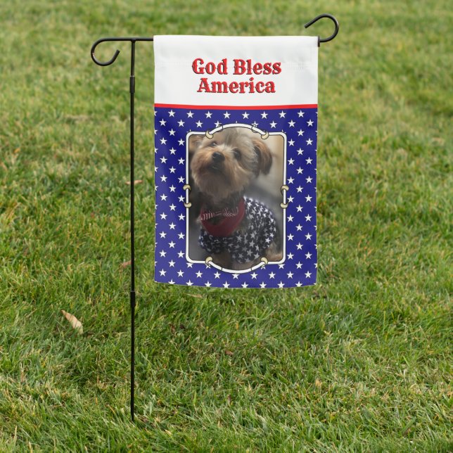 Custom 2 Photos USA American Flag Patriotic Cute (In SItu)