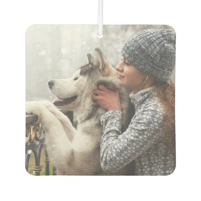Custom 2sided Photo with Pet Air Freshener Zazzle