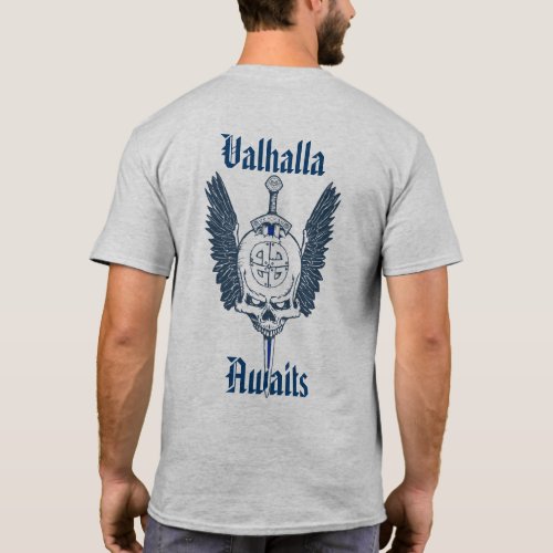 Custom 2 Sided Valhalla Skull T_Shirt