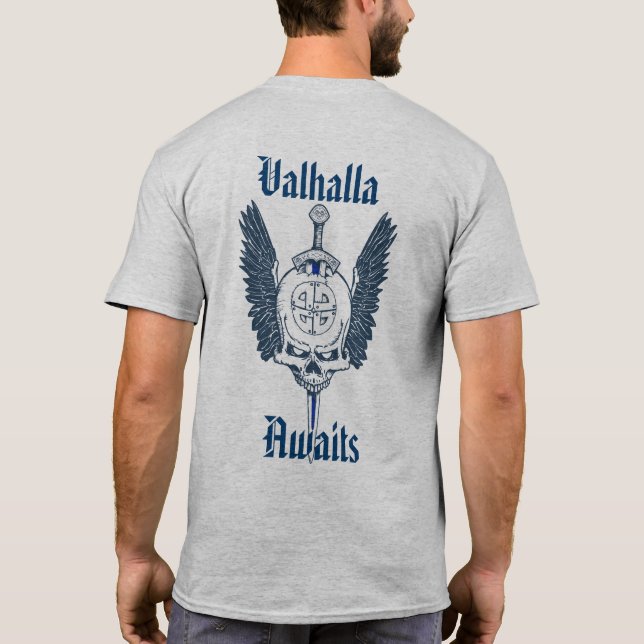 Custom 2 Sided Valhalla Skull T-Shirt (Back)