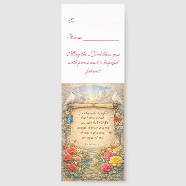 Custom 2" x 5.6", Christian Scripture Bookmark (Front)