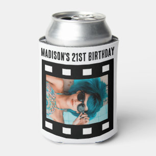 Custom 2 x Photo Film Reel 21st Age Birthday Can Cooler