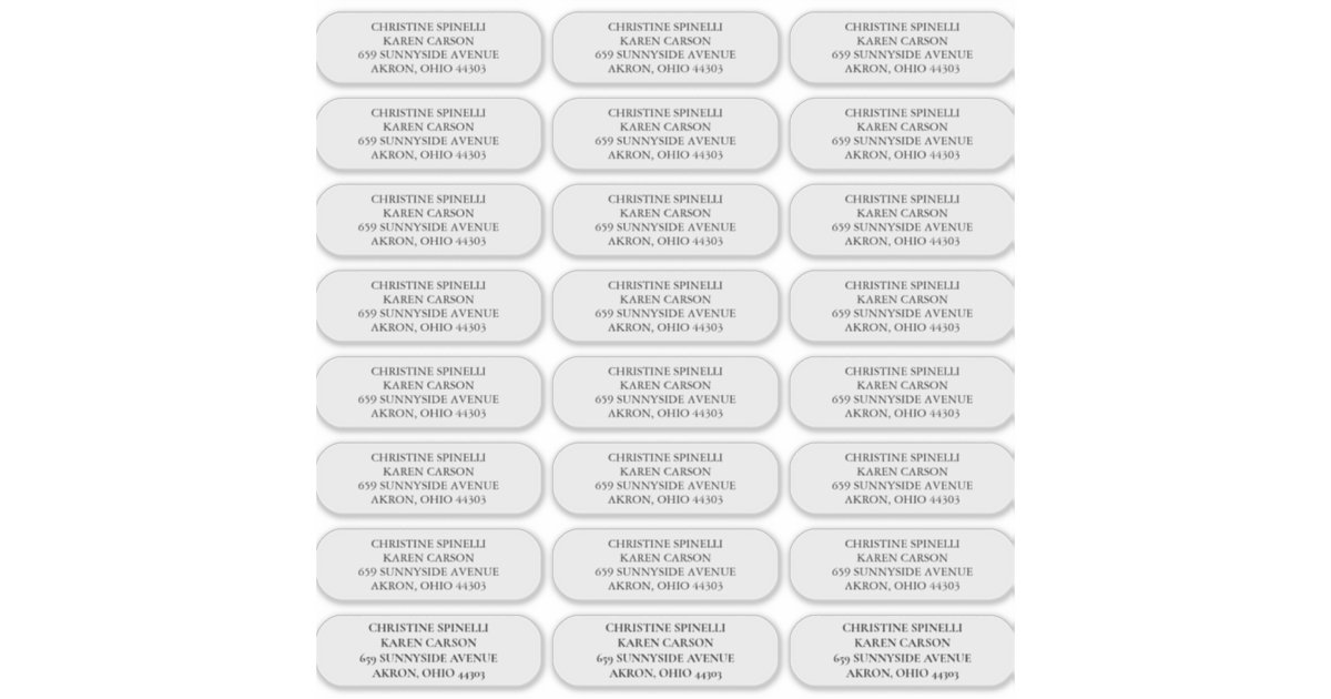 Custom Name Labels Corner Rounded Custom 2Plain Rounded Corners Address Labels | Zazzle