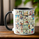 Custom 30 Photos Modern Family and Pet Mug<br><div class="desc">Add custom pet dog,  cat,  or bird,  family and friends photos with simple frame</div>