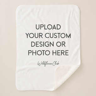 Custom 30" x 40" Sherpa Blanket, Small Sherpa Blan Blanket