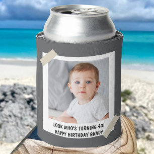 Custom 30th 40th 50th 60th 70 Birthday Party Favor Can Cooler