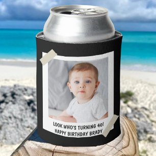 Custom 30th 40th 50th 60th 70 Birthday Party Favor Can Cooler