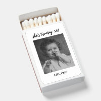 Custom 30th Birthday Matchboxes, Personalized Mile
