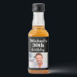 Custom 30th Birthday Party Mini Liquor Favor Label<br><div class="desc">Custom 40th Birthday Party Mini Liquor Favor Label</div>
