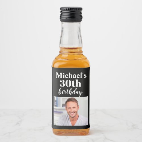 Custom 30th Birthday Party Mini Liquor Favor Label