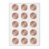 Custom 30th Rose Gold Birthday Cupcake Toppers Edible Frosting Rounds (Sheet)