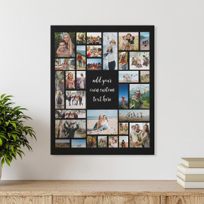 Custom 32 Photo Collage Faux Canvas Print
