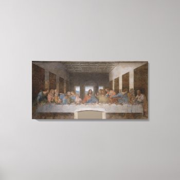 Custom 32x16 Leonardo's Da Vinci Last Supper Canvas Print by allpicturesofjesus at Zazzle