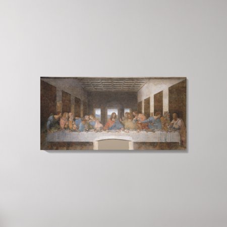 Custom 32x16 Leonardo's Da Vinci Last Supper Canvas Print